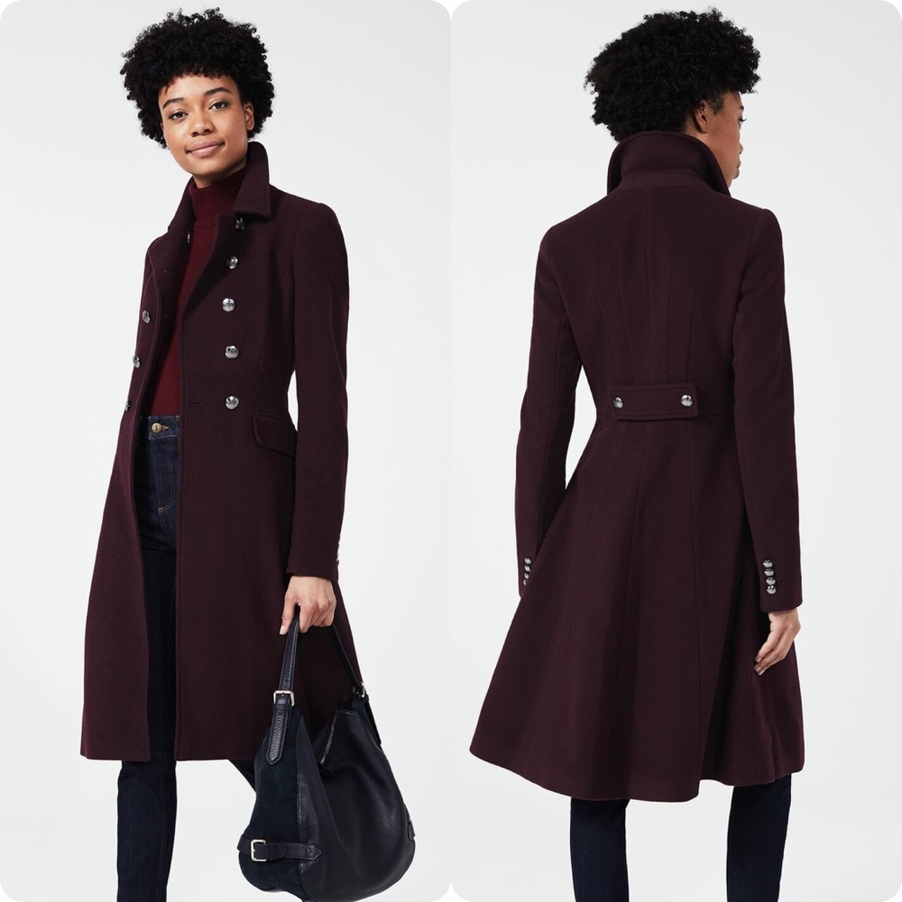 Hobbs London Francesca Wool Blend Coat US 2